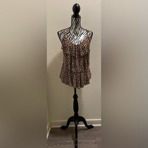 Leopard Print Swim Suit Top One Size Fits Most